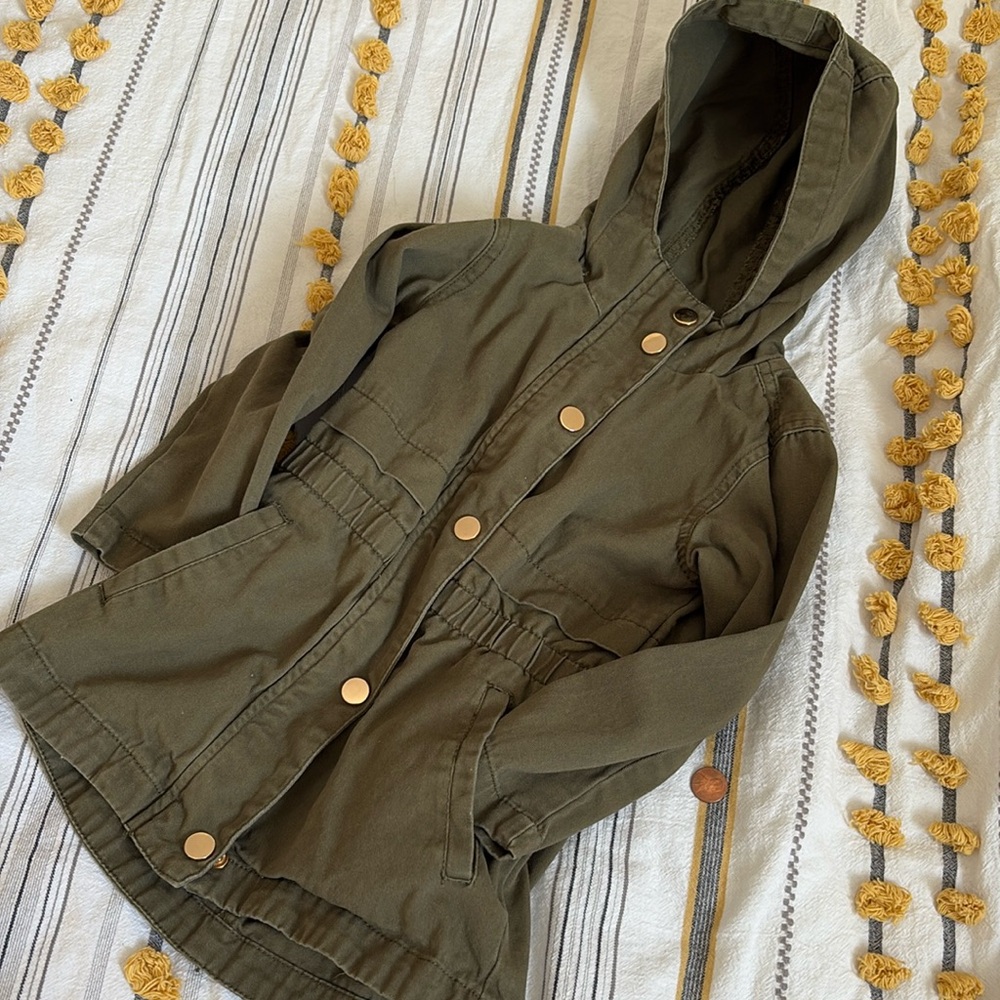 Olive green cotton coat